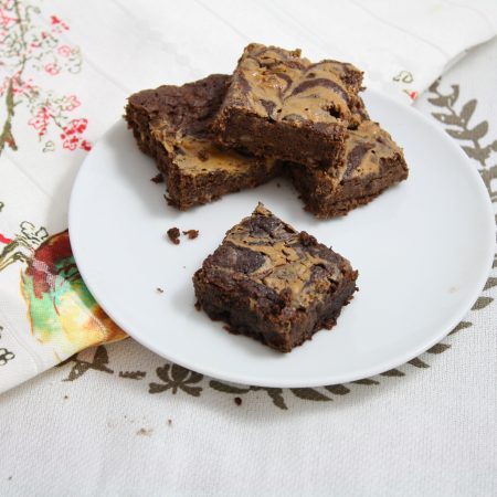 Healthy Peanut Butter Swirl Brownies