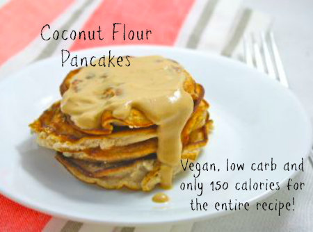 Coconut Flour Pancakes (Vegan/Gluten Free/Grain Free/Low Carb/Low Calorie/High Protein)