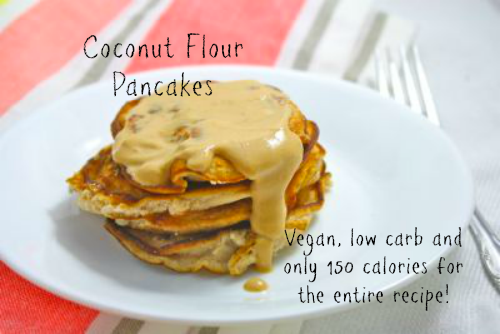 Coconut Flour Pancakes (Vegan/Gluten Free/Grain Free/Low Carb/Low Calorie/High Protein)