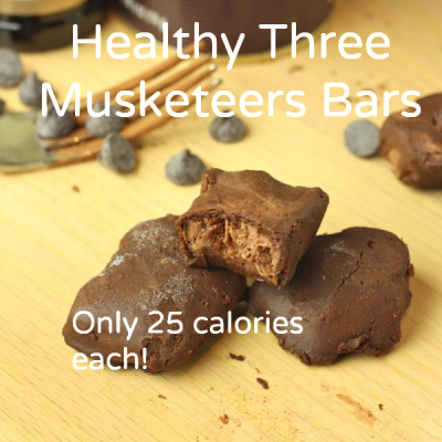 Healthy Three Musketeers- only 25 calories each!