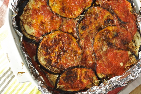 Healthy Eggplant Parm- 86 calories of bliss