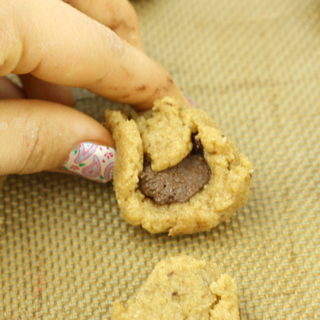 Chocolate Chip Nutella Filled Cookies