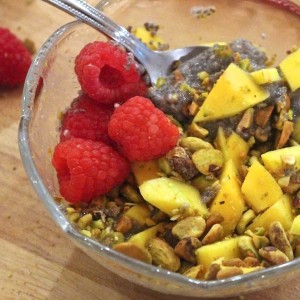 Mango Pistachio Chia Breakfast Pudding